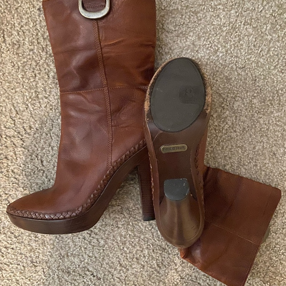 Nike Chestnut Heeled Boots